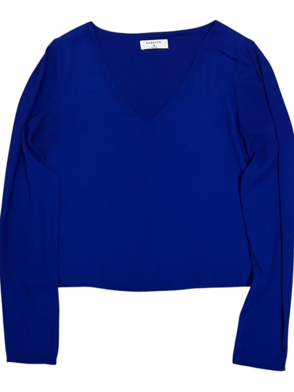 BABATON ARITZIA Blouse Top Long Sleeve CROPPED Lightweight Shirt Womens XS